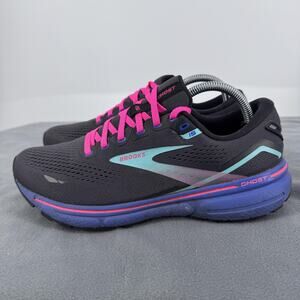 Brooks Ghost 15 Shoes Womens Size 10 Black Pink Running Sneakers 1203801B079